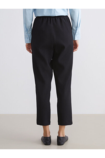 LC Waikiki Elastic Waist Carrot Cut Textured Women's Trousers