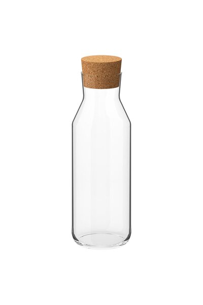 IKEA 365+ Carafe with stopper, clear glass/cork, 1 l
