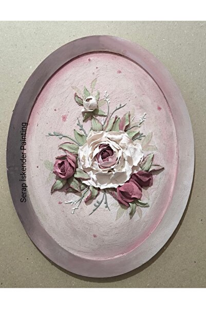 SERAP İSKENDER PAİNTİNG GÜL BAHÇESİ TABLO 45X36CM