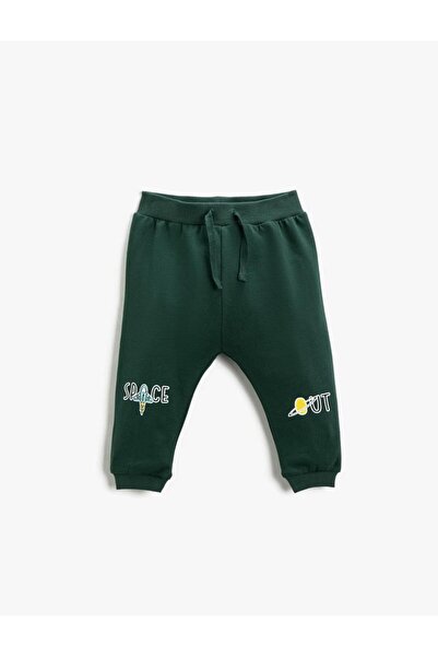 Koton Baby Boy Printed Jogger Sweatpants Elastic Waist Cotton