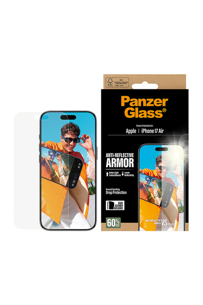 Panzer Glass واقي شاشة مضاد للانعكاس لهاتف iPhone 17 Air - شفاف