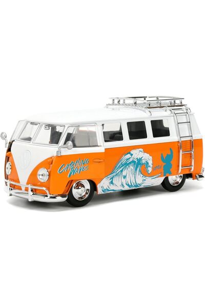 Jada Disney Lilo & Stitch 1961 Volkswagen T1 Bus Die-Cast Model with Stitch Figurine, 1:24