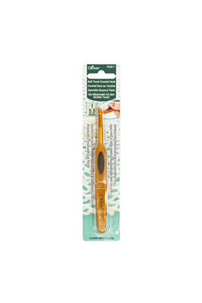 Clover Soft Touch Crochet Hook Yumuşak Saplı Yün Tığ 5.5 mm