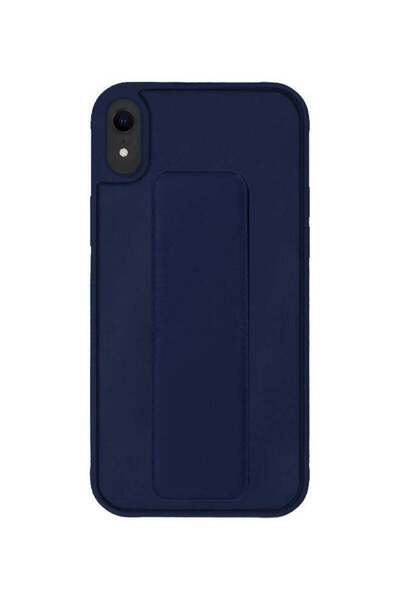 Margoun Protective Case Cover with Finger Grip Stand for Apple iPhone XR Dark Blue