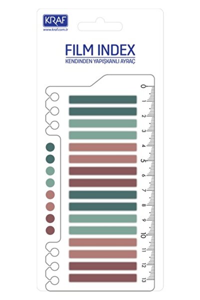 KRAF Index Film Pp 6 X 45 mm 16 X 20 Sheets Ruled Morandi Color 16645 2