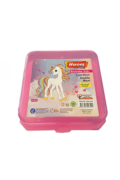 Artlantis Beslenme Kutusu 4 Bölmeli Unicorn Açık Pembe Renk Kız Figürlü 1 Ade...