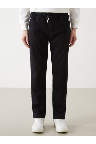 LC Waikiki Μαύρο ανδρικό αθλητικό παντελόνι Standard Fit