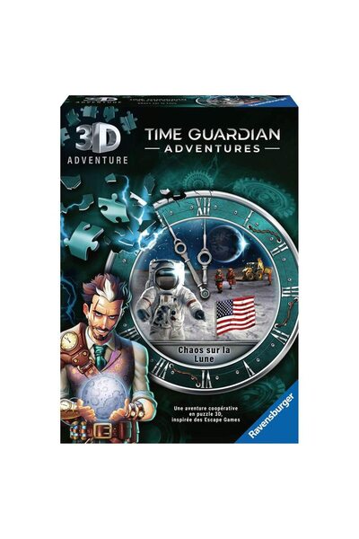 RAVENSBURGER Joc puzzle 3D Time Guardian Adventures: Chaos sur la Lune 216buc, 1-4jucatori, 12ani
