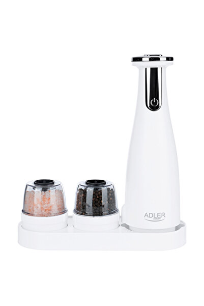 adler Σετ ηλεκτρικού μύλου μπαχαρικών USB λευκό