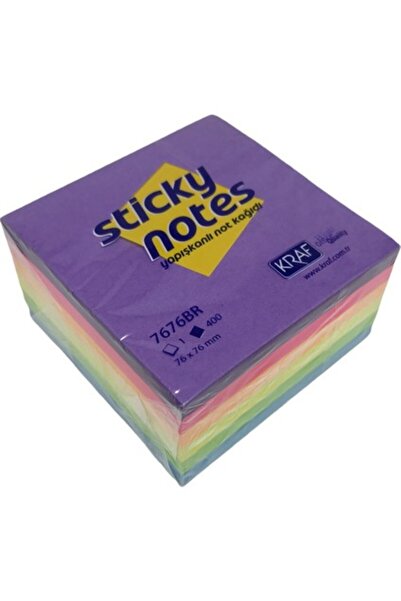 KRAF 7676BR 400 BUC Hârtie adezivă pentru notițe 76X76MM