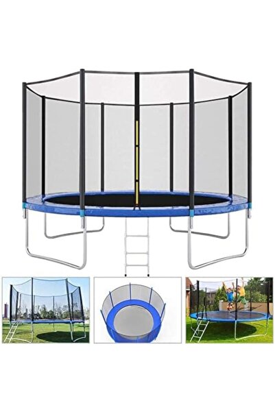 jump n joy JUMP N J Trampoline for kids, Outdoor Trampoline 12feet Jump Bed Trampoline With Safety Enclosure. 1