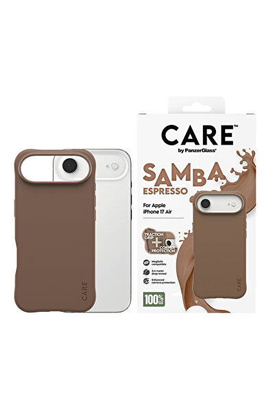 Panzer Glass جراب CARE الأنيق سامبا مع MagSafe لجهاز iPhone 17 Air - إسبرسو