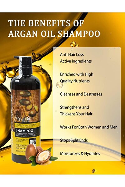Lightness Moroccan Argan Oil Shampoo & Conditioner Set (2-in-1) – Sulfate Free, Thickening, Safe for Color/K