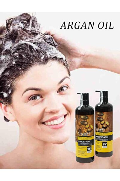 Lightness Moroccan Argan Oil Shampoo & Conditioner Set (2-in-1) – Sulfate Free, Thickening, Safe for Color/K
