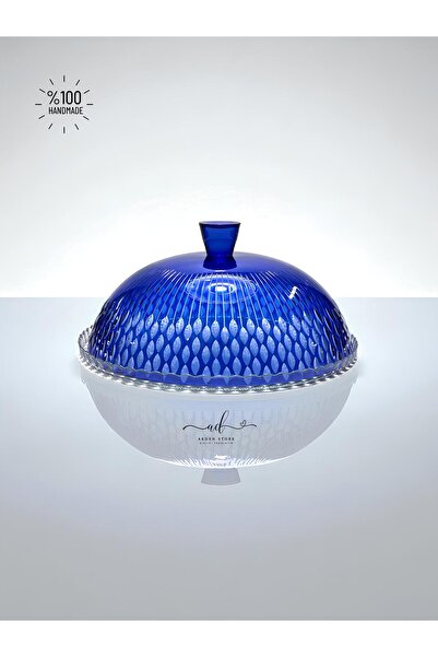 AKDEN STORE Kristal Dekor Kapaklı Kek Fanusu - Pasta - Kurabiye - Sunumluk Me...