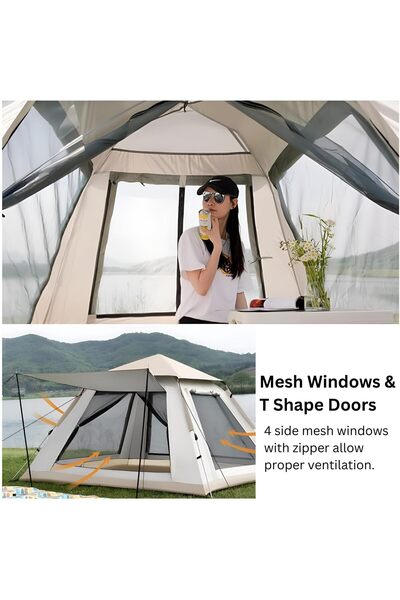 X SPRING Camping Tent, 3-5 Person family Automatic Instant Tent