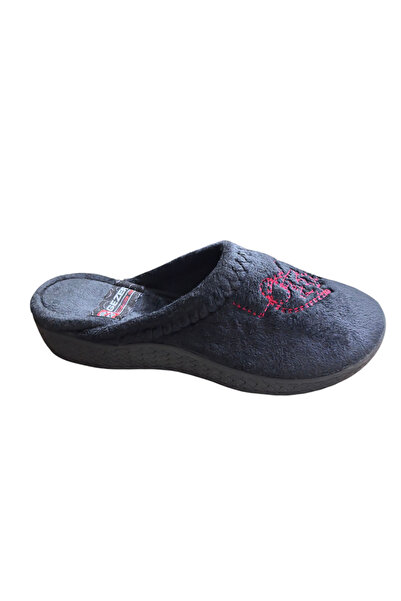 GEZER Konay 12772 hafif topuklu çıkma cırtlı taban ev içi kışlık terliği