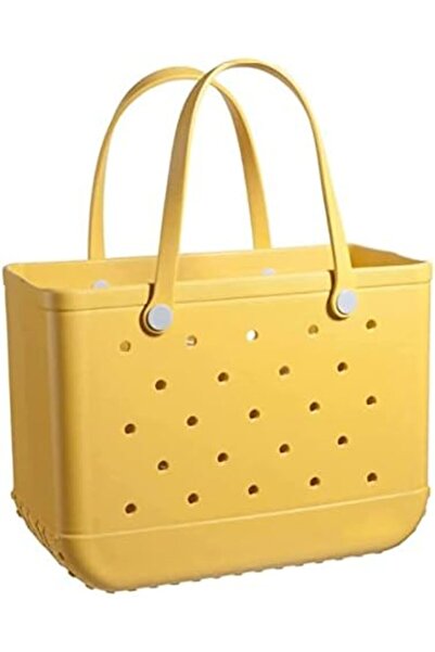 BOGG BAG Rubber Beach Bags and Totes Waterproof with Holes Handbag for Women Summer Mesh Tote Eva Portable Be