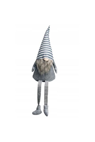 jumi Decorațiune de Crăciun, pitic cu barbă, gri cu dungi, 46 cm