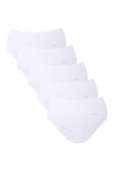 Kom High Waist Basic Maxi 5-Pack Economical Cotton Panties