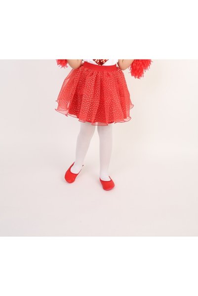 SLOBODA Girl's Red Misnelli Skirt with Elastic Dots, Showing April 23, May 19, August 30