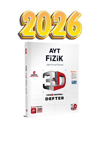3D Yayınları 3D AYT FİZİK VDD DEFTER GÜNCEL BASKI