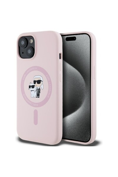 Danex Husă de protecție pentru iPhone 15 Plus, N58, TPU, roz pudrat - Karl&Ch...