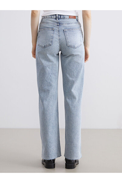 LC Waikiki Mavi Wideleg Kadın Jean Pantolon