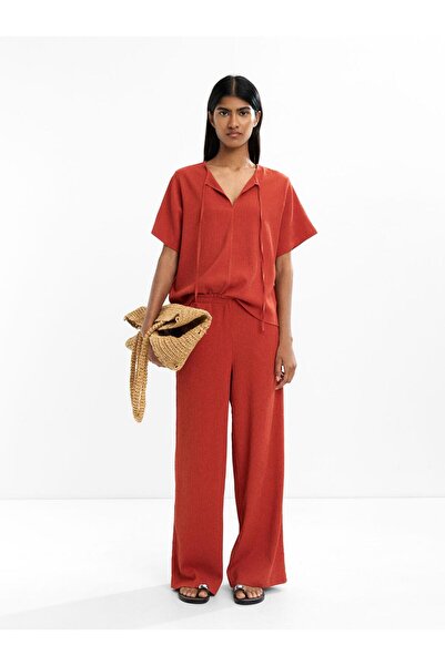 PARFOIS Elastik Bel Yapılı Dokulu Pantolon