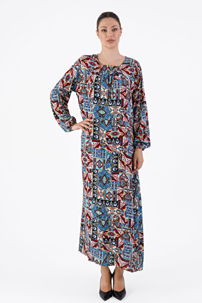 Mihvera Rochie lungă hijab cu model mozaic elegant