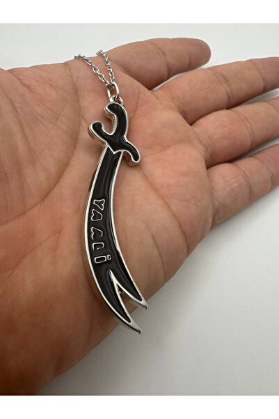 Yuchicly هرتز. قلادة علي يازلي زولفيقار للنساء والرجال بتصميم أسود مفصل – أني...