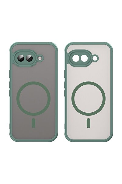 Dali Protective Case Compatible with Google Pixel 9a, HaloFrost II, MagSafe-Compatible, TPU, Green
