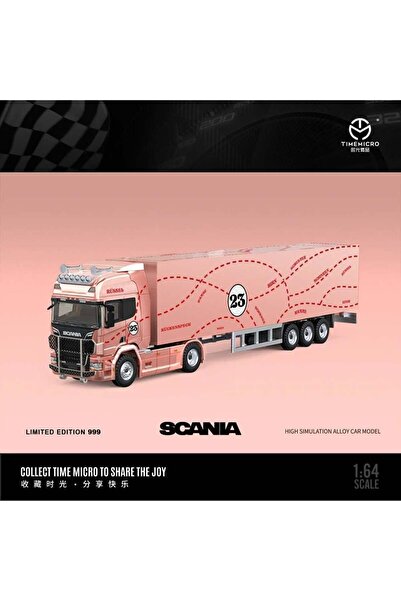 mini gt Mercedes-benz Actros - SCANIA Pink Pig container truck model with separate box 1:64 scale