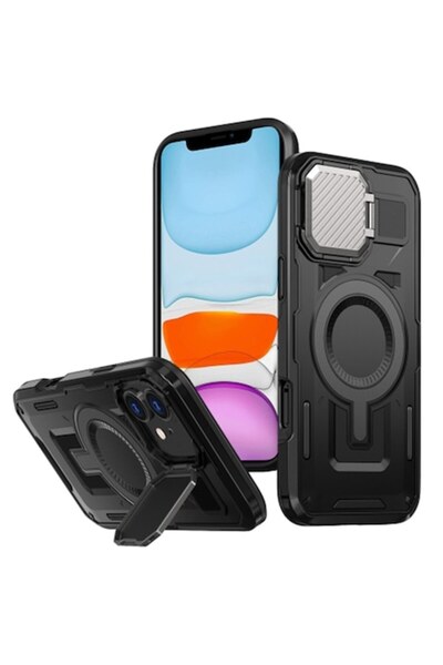 Tim High Protection Case for iPhone 11/iPhone XR, R36, Hard Plastic, Intense Dark