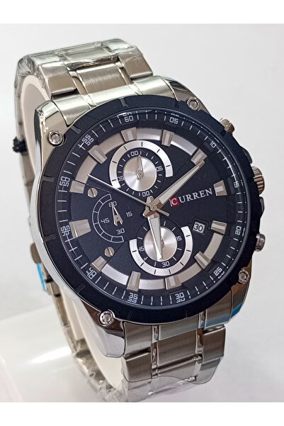 Curren Çelik kordonlu, fonksiyonları aktif, kronometreli, takvimli, su geçirm...