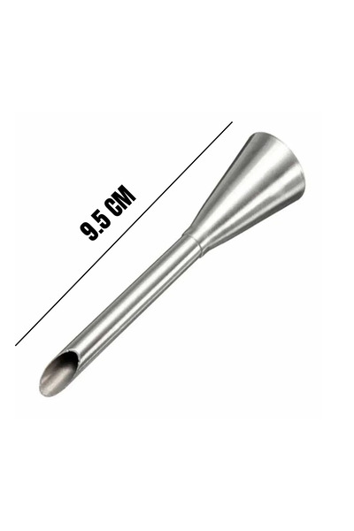 VAN VLECK Stainless Steel Filling Nozzle - Puff Tip, Cream Bag Whipped Cream Filling Tip, Pastry & Dessert Decorating Apparatus