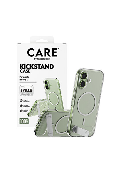 Panzer Glass CARE Features Case with Kickstand Magsafe iPhone 17 - Clear