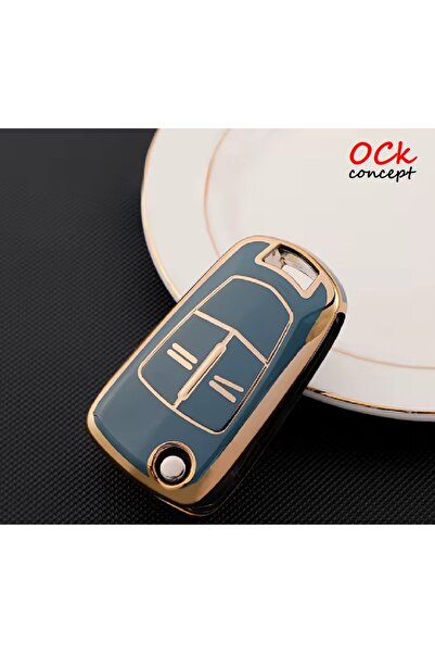 ock concept غطاء حافظة مفتاح السيارة باللون الرمادي لسيارة أوبل أسترا H كورسا D