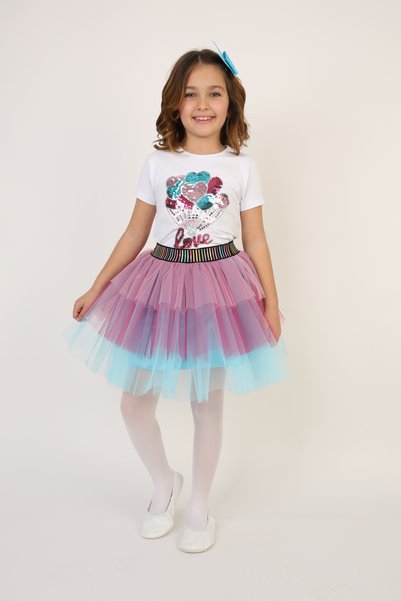 SLOBODA Girls' Colorful 2-Piece Set April 23 May 19 August 30 Show Attire D027