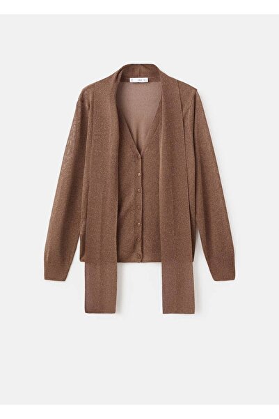 MANGO Woman İnce triko fularlı hırka