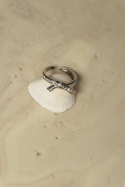 Rumon Zircon Stone Steel Ring