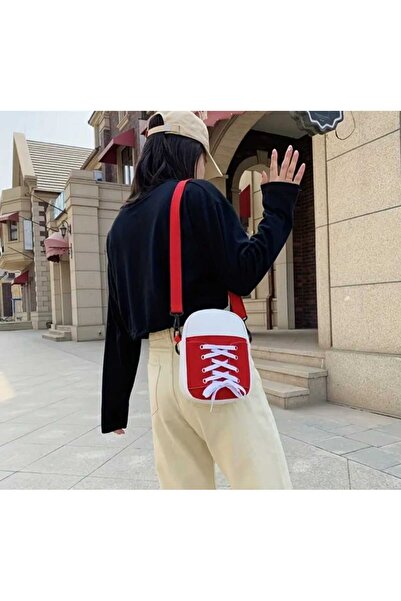 kho military design Korean Style Canvas Strap Women's Bag Red Color