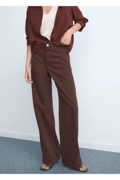 MANGO Woman Danila wideleg yüksek belli jean pantolon
