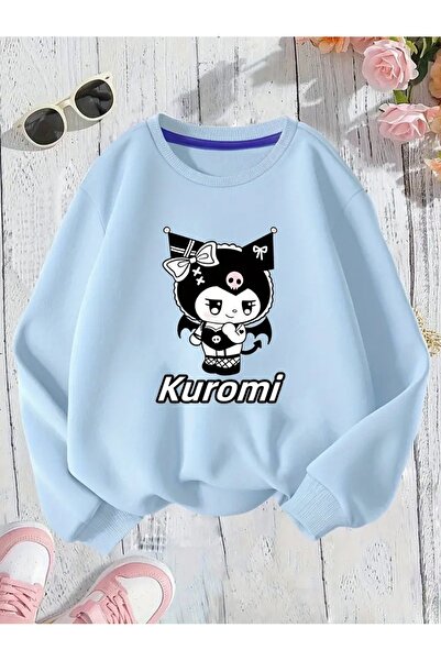 oneagılyazı KOPYA - Kışlık Kapüşonlu Sweatshirt, Çocuk Tatlı Kuromi Baskılı