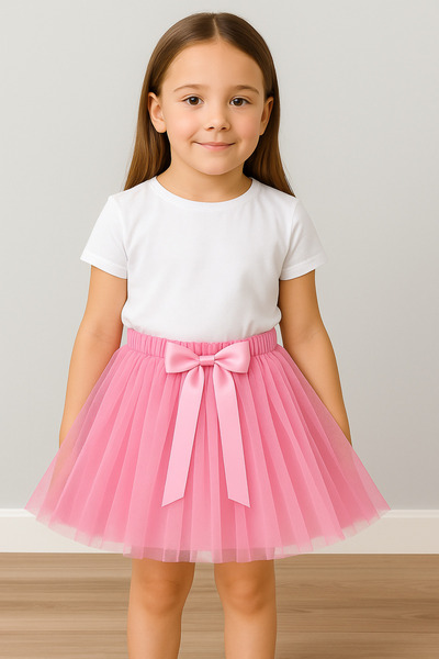 FATELLA Girl's Pink Tutu Skirt with Bow Detail Show Skirt April 23, October 29