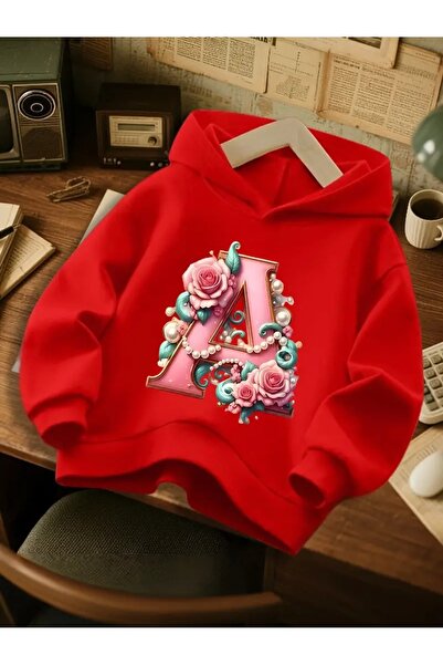 oneagılyazı Iarna cu glugă Swea tricou , Copilul cu litera A cu imprimeu