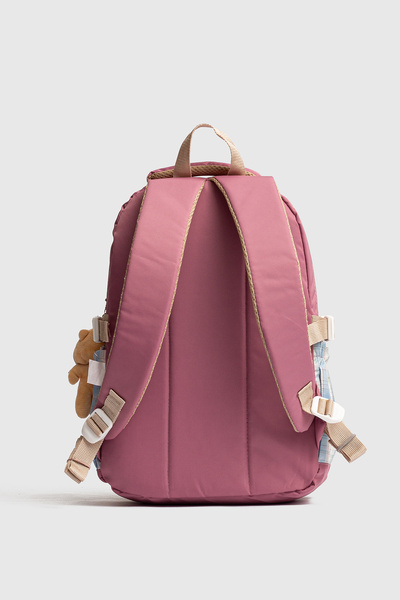 Relaxion Rlx-1396 Set of 3 Children's Primary School Bag Backpack with Pen Holder and Lunch Bag Ecole-Pink