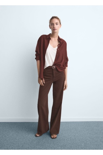 MANGO Woman Danila wideleg yüksek belli jean pantolon