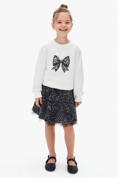 nk kids Leopard Skirt Anthracite 59524