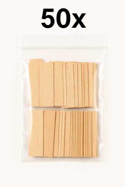 BESMYAR JEWELS Doğal Ahşap Mum Fitili 15×75×0.5mm – El Yapımı Mum Yapım Malzemesi